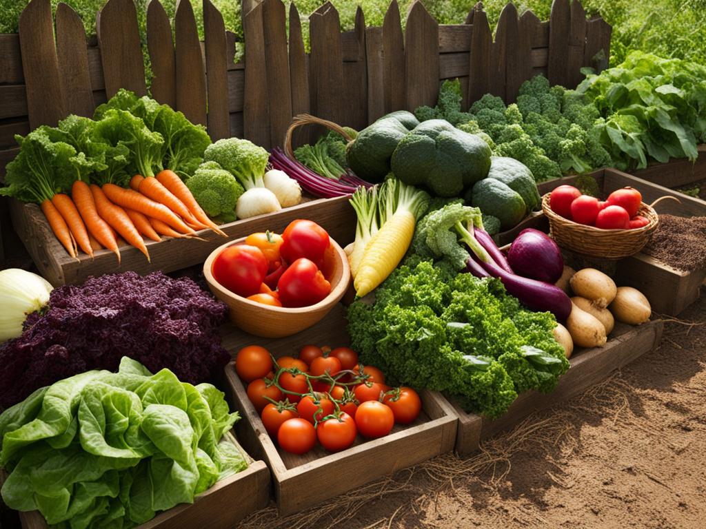 Gemüseauswahl aus traditionellen Bauerngärten