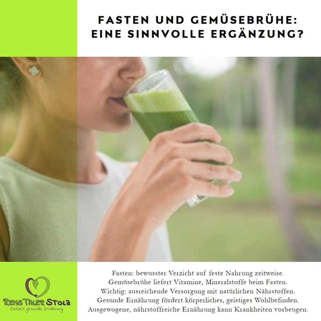 Fasten und Gemüsebrühe Eine sinnvolle Ergänzung?