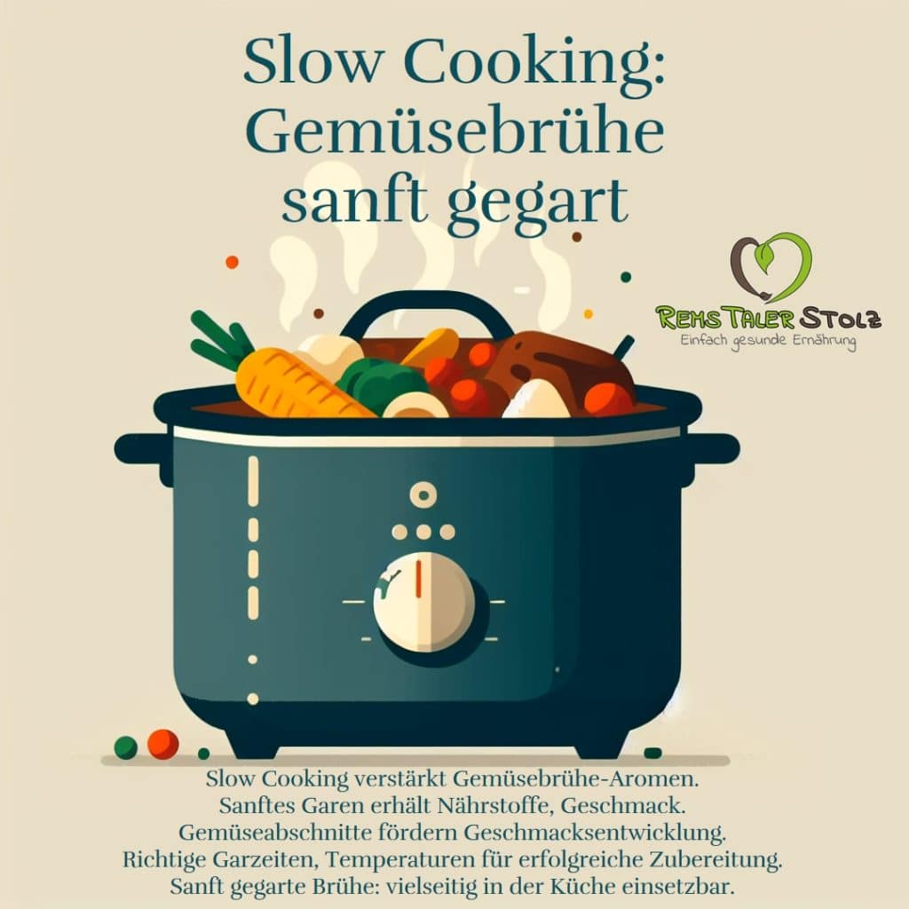 Slow Cooking: Gemüsebrühe sanft gegart