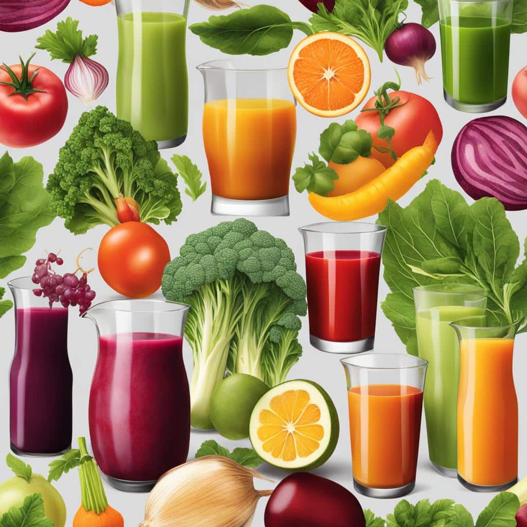Variety of Vegetable Juices