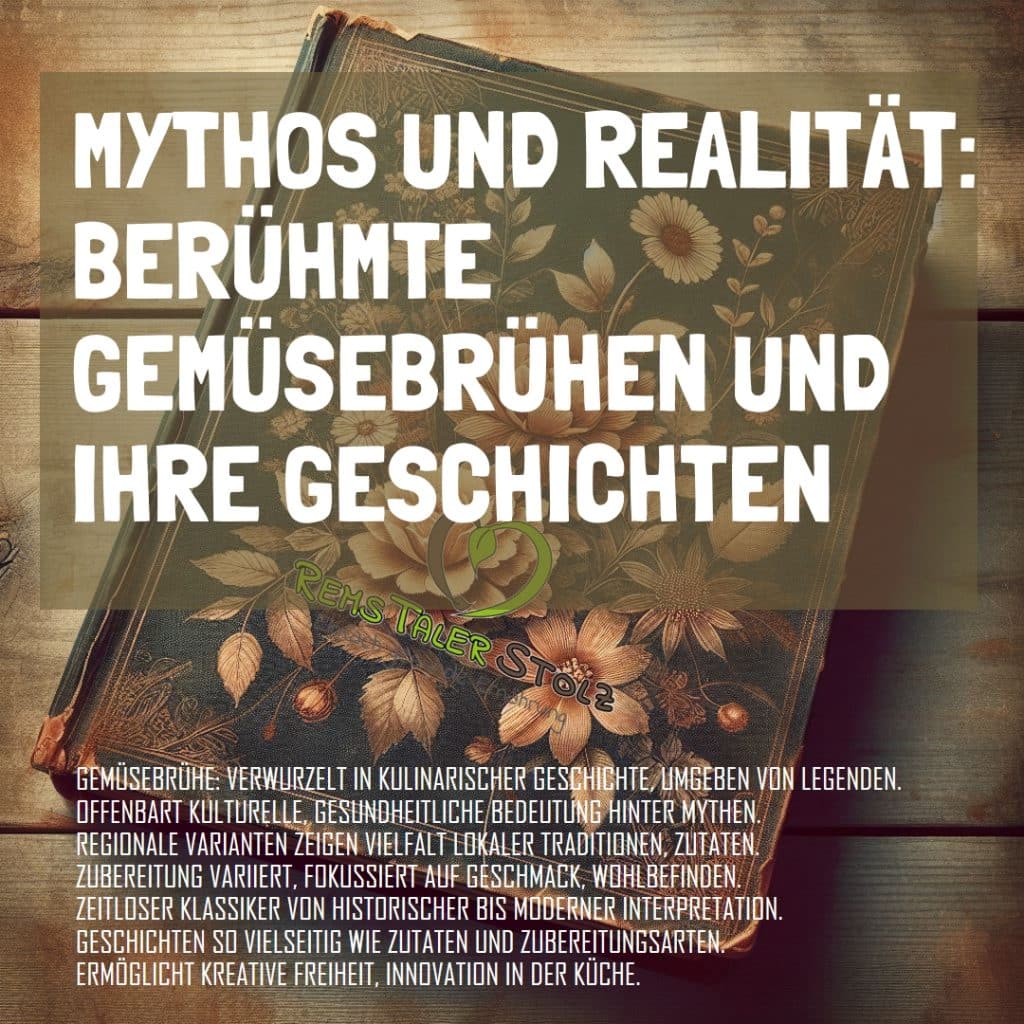 Mythos und Realität: Berühmte Gemüsebrühen und ihre Geschichten