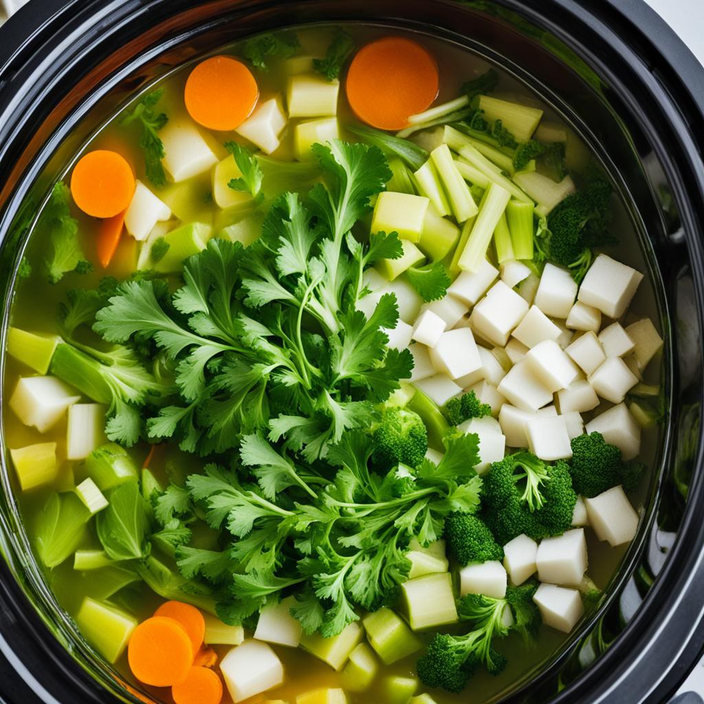 Slow Cooking: Maximierung der Aromen in Gemüsebrühen