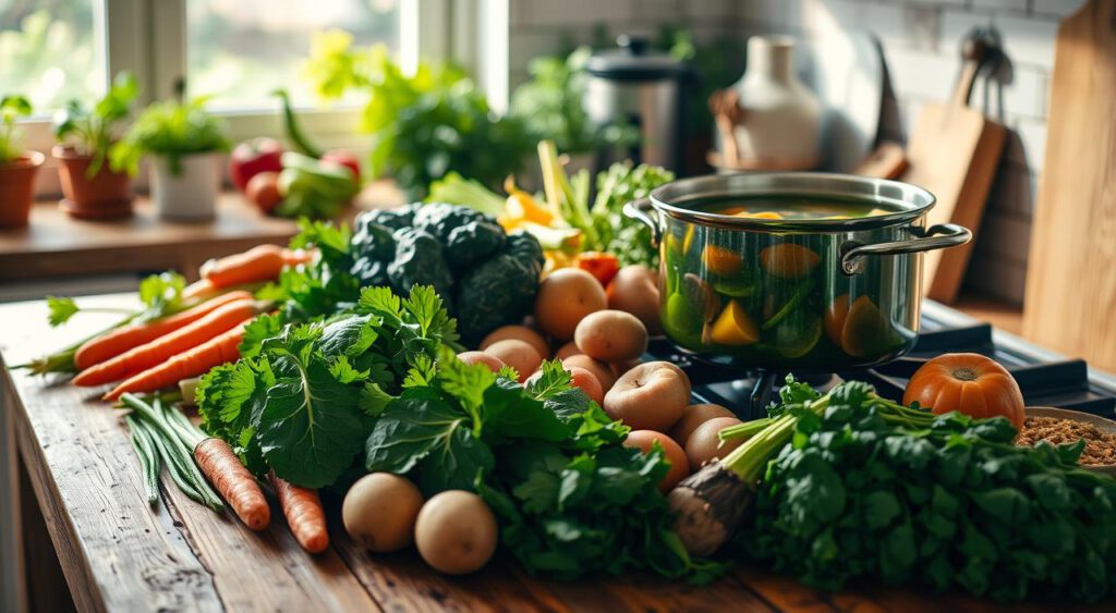 Kochen mit Bio-Gemüse