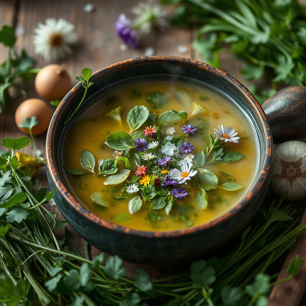 Neun-Kräuter-Suppe Rezept