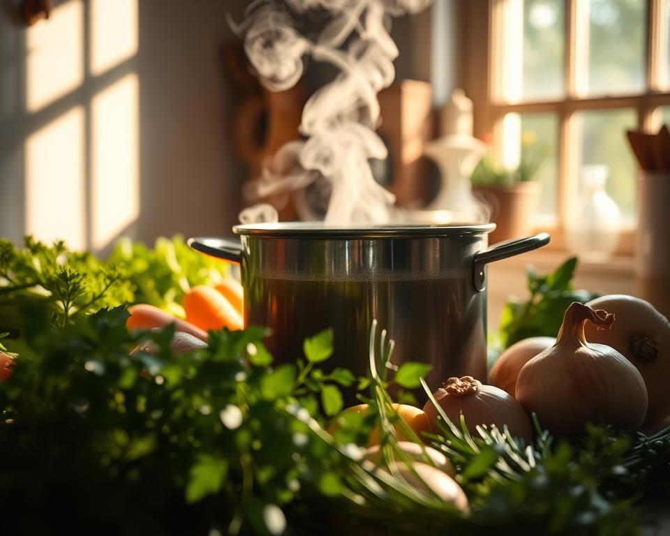 Rituale zur Stressbewältigung durch Gemüsebrühe