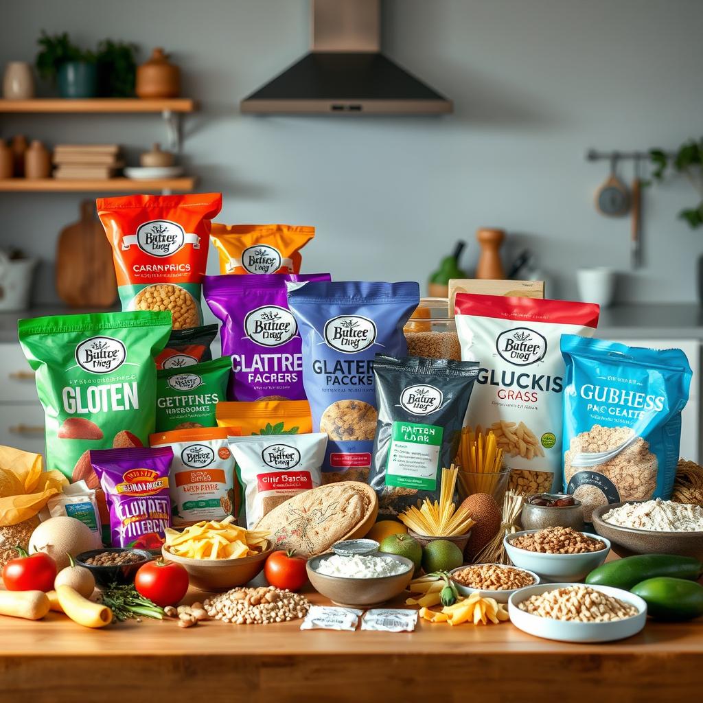 Vielfalt glutenfreier Online-Produkte