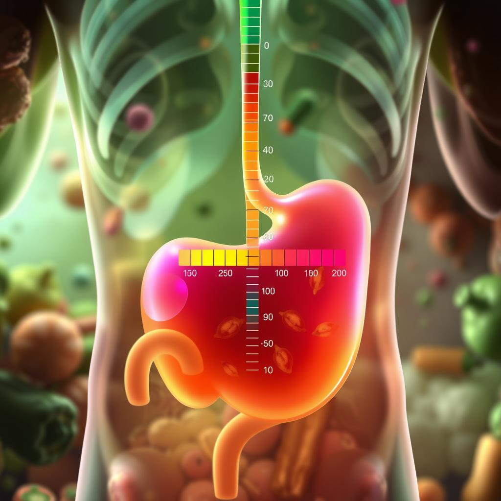 pH-Skala im menschlichen Magen